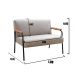 Conjunto Namoradeira 2 Lugares E 2 Poltronas Decorativas Jade - Veludo Capuccino