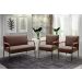 Conjunto Namoradeira 2 Lugares E 2 Poltronas Decorativas Jade - Veludo Marrom