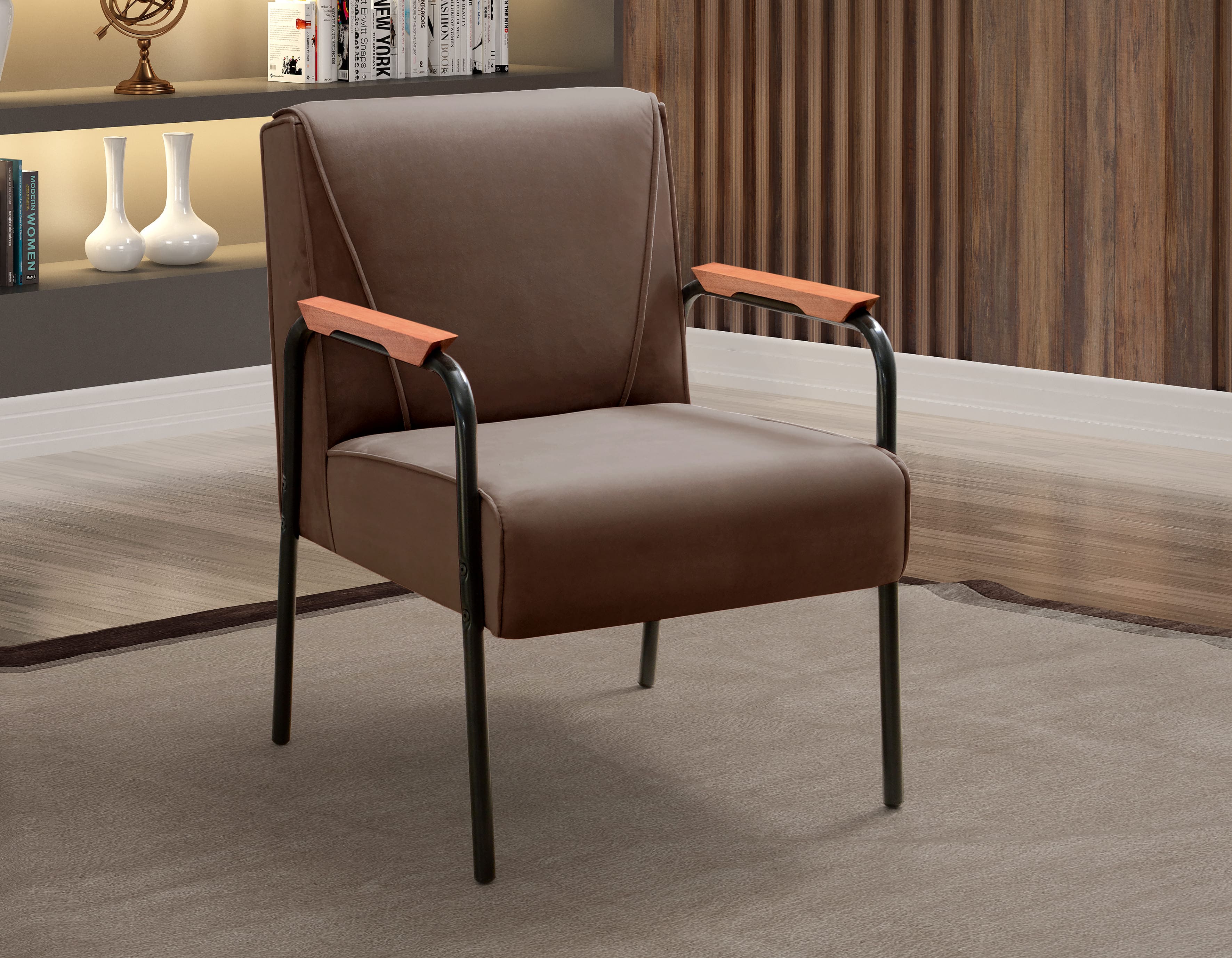 Conjunto Namoradeira 2 Lugares E 2 Poltronas Decorativas Jade - Veludo Marrom