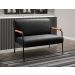 Conjunto Namoradeira 2 Lugares E 2 Poltronas Decorativas Jade - Veludo Preto