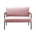Conjunto Namoradeira 2 Lugares E 2 Poltronas Decorativas Jade - Veludo Rosê