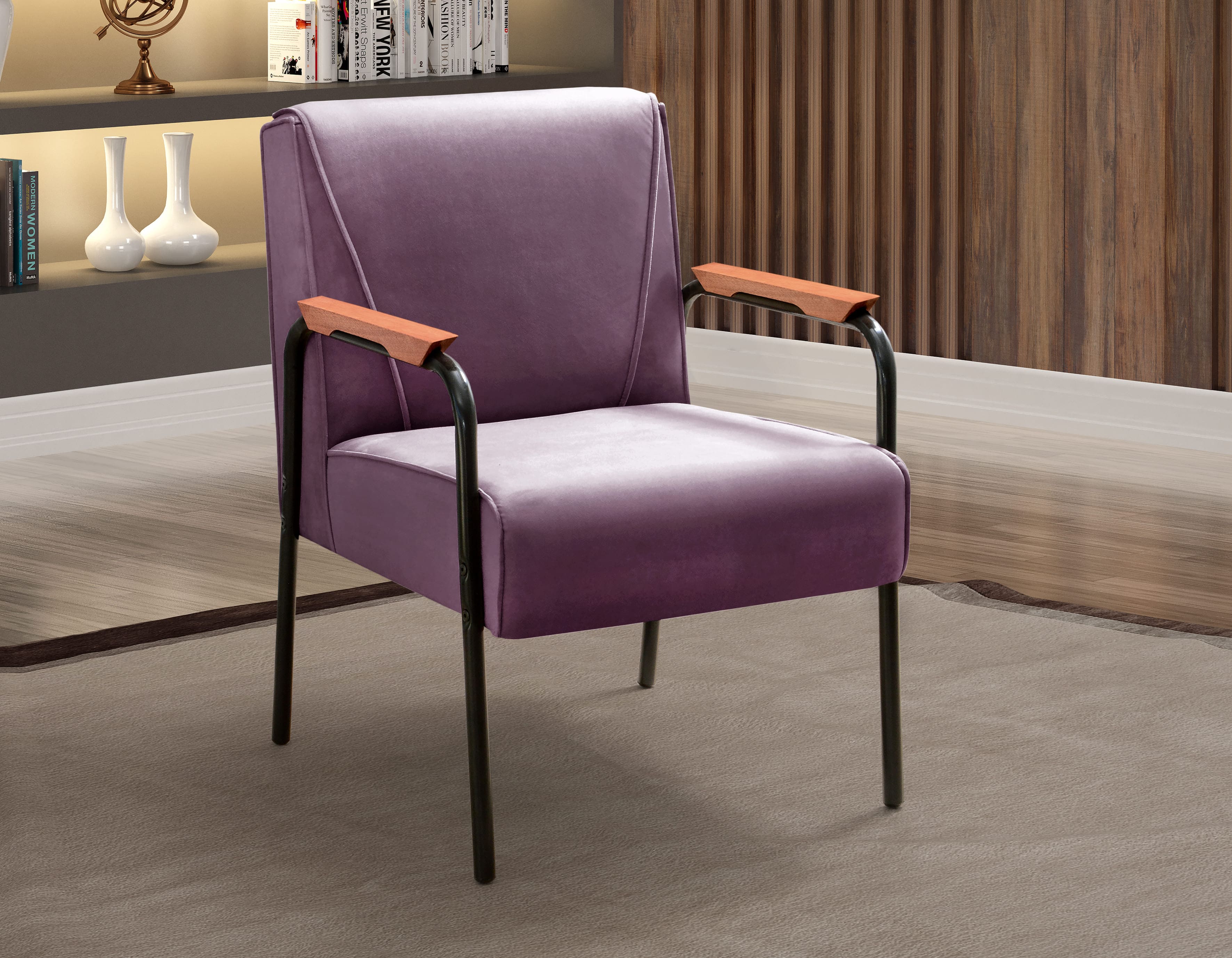 Conjunto Namoradeira 2 Lugares E 2 Poltronas Decorativas Jade - Veludo Roxo
