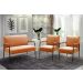 Conjunto Namoradeira 2 Lugares E 2 Poltronas Decorativas Jade - Veludo Terracota