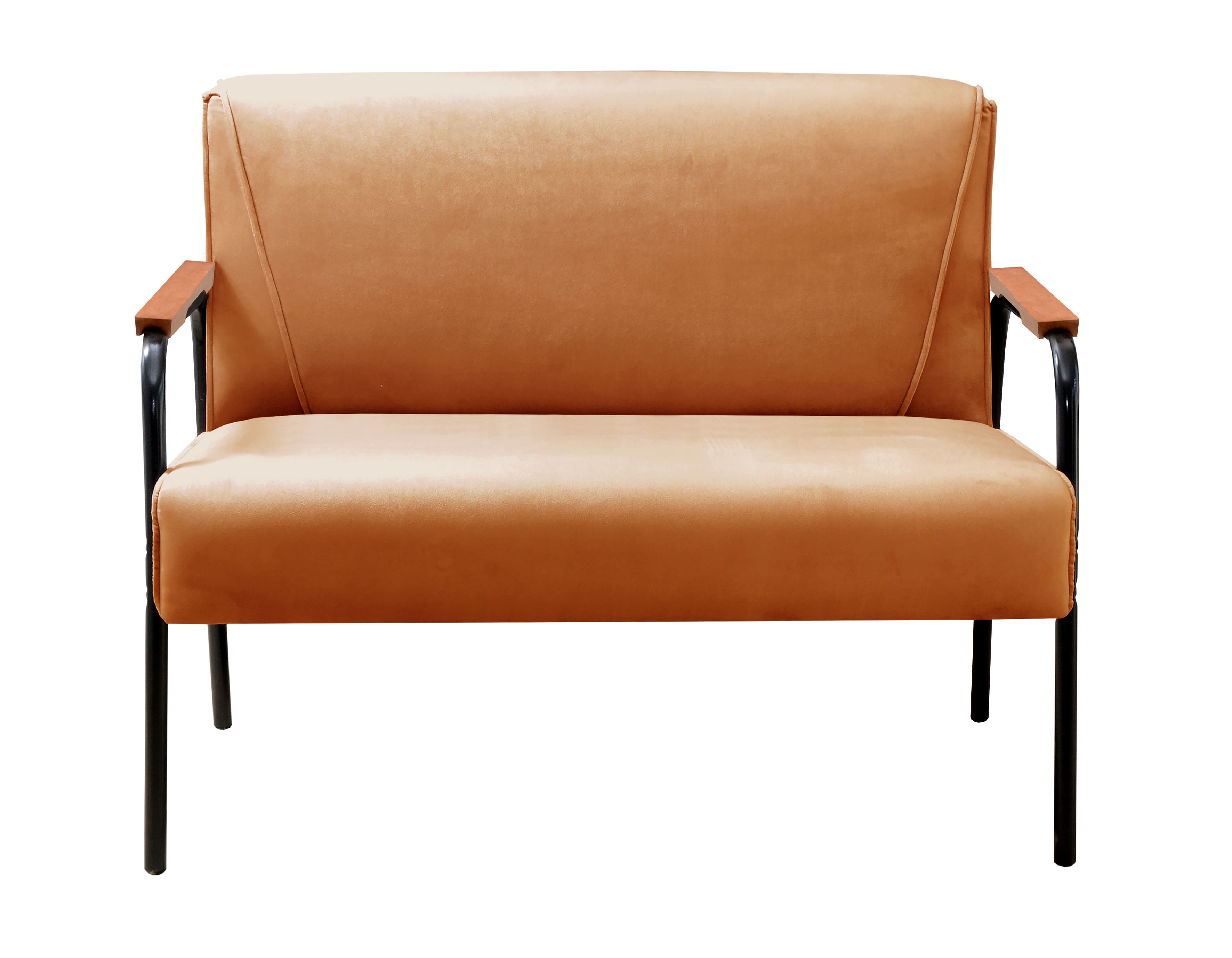 Conjunto Namoradeira 2 Lugares E 2 Poltronas Decorativas Jade - Veludo Terracota