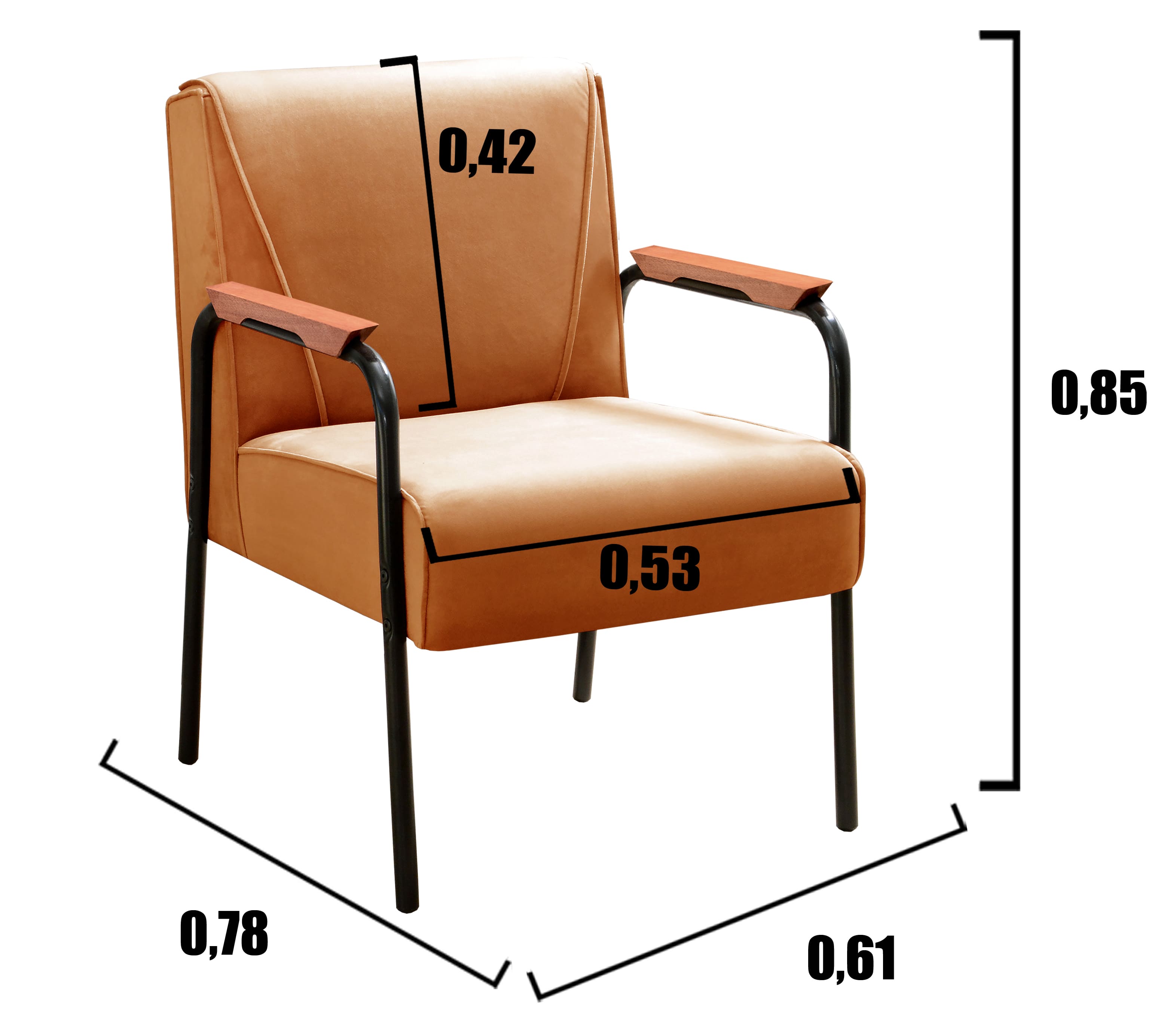 Conjunto Namoradeira 2 Lugares E 2 Poltronas Decorativas Jade - Veludo Terracota