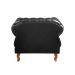 Conjunto Poltrona Duquesa E Puff Banqueta Chesterfield Capitonê Retrô - Preto