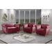 Conjunto Realeza Sofá com Poltronas Chesterfield Decoração Sala Recepção - Suede Bordô