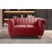 Conjunto Realeza Sofá com Poltronas Chesterfield Decoração Sala Recepção - Suede Bordô