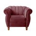 Conjunto Realeza Sofá com Poltronas Chesterfield Decoração Sala Recepção - Suede Bordô