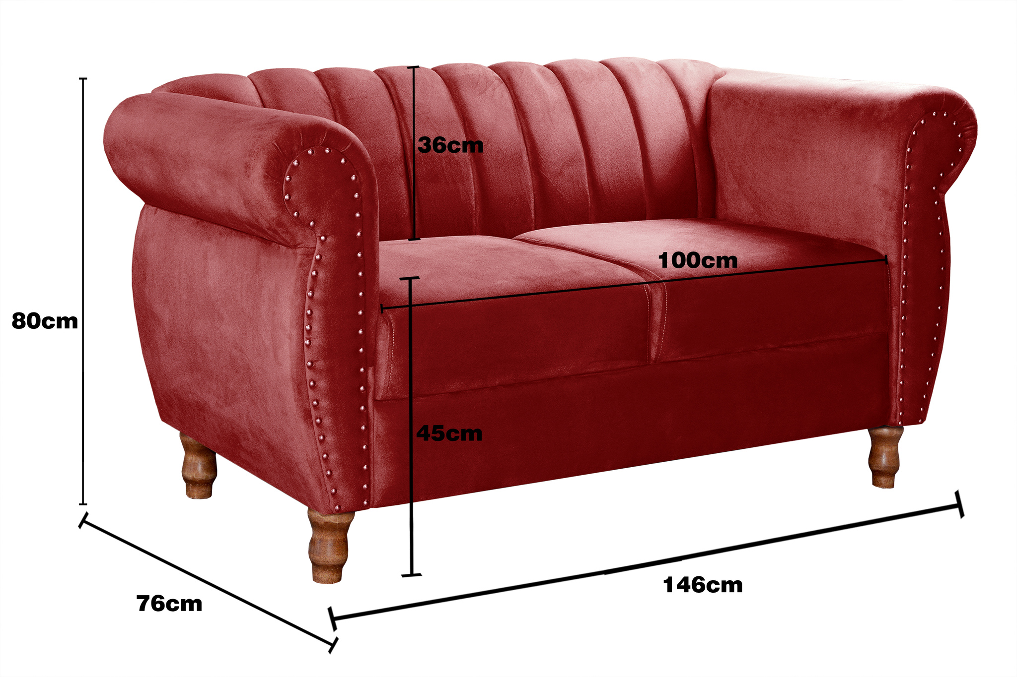 Conjunto Realeza Sofá com Poltronas Chesterfield Decoração Sala Recepção - Suede Bordô