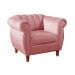Conjunto Realeza Sofá com Poltronas Chesterfield Decoração Sala Recepção - Suede Rosa