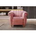 Conjunto Realeza Sofá com Poltronas Chesterfield Decoração Sala Recepção - Suede Rosa