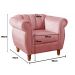 Conjunto Realeza Sofá com Poltronas Chesterfield Decoração Sala Recepção - Suede Rosa
