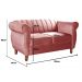 Conjunto Realeza Sofá com Poltronas Chesterfield Decoração Sala Recepção - Suede Rosa