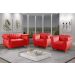 Conjunto Realeza Sofá com Poltronas Chesterfield Decoração Sala Recepção - Suede Vermelho