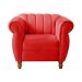 Conjunto Realeza Sofá com Poltronas Chesterfield Decoração Sala Recepção - Suede Vermelho