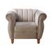 Conjunto Realeza Sofá com Poltronas Chesterfield Decoração Sala Recepção - Veludo Capuccino 