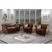 Conjunto Realeza Sofá com Poltronas Chesterfield Decoração Sala Recepção - Veludo Marrom