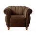 Conjunto Realeza Sofá com Poltronas Chesterfield Decoração Sala Recepção - Veludo Marrom