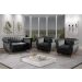 Conjunto Realeza Sofá com Poltronas Chesterfield Decoração Sala Recepção - Veludo Preto
