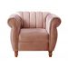 Conjunto Realeza Sofá com Poltronas Chesterfield Decoração Sala Recepção - Veludo Rosê 