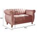 Conjunto Realeza Sofá com Poltronas Chesterfield Decoração Sala Recepção - Veludo Rosê 