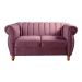 Conjunto Realeza Sofá com Poltronas Chesterfield Decoração Sala Recepção - Veludo Roxo