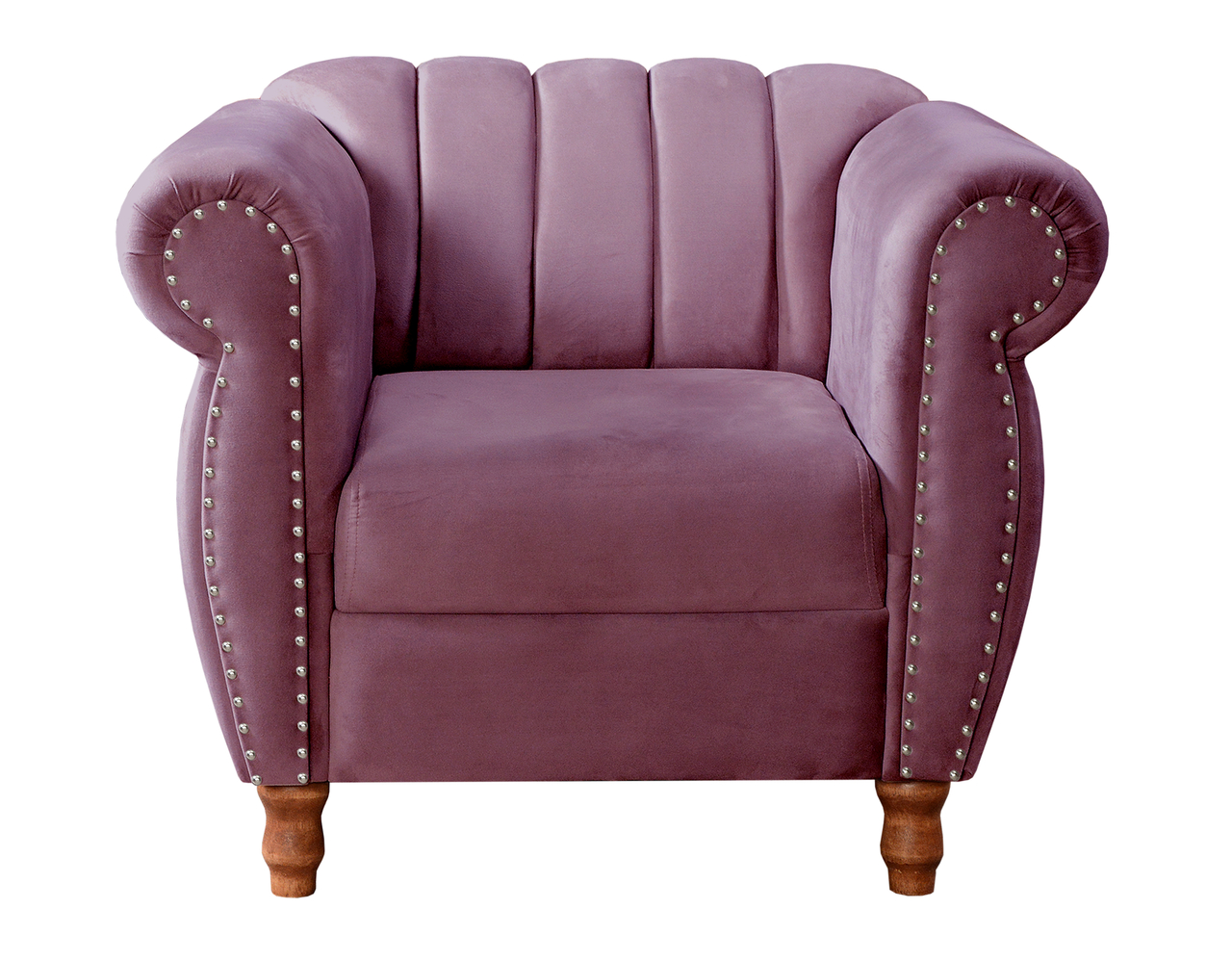 Conjunto Realeza Sofá com Poltronas Chesterfield Decoração Sala Recepção - Veludo Roxo