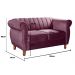 Conjunto Realeza Sofá com Poltronas Chesterfield Decoração Sala Recepção - Veludo Roxo