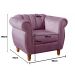 Conjunto Realeza Sofá com Poltronas Chesterfield Decoração Sala Recepção - Veludo Roxo