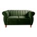 Conjunto Realeza Sofá com Poltronas Chesterfield Decoração Sala Recepção - Veludo Verde 