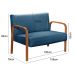 Conjunto Sofá 2 Lugares E 2 Poltronas Decorativas Anita - Linho Azul