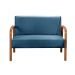 Conjunto Sofá 2 Lugares E 2 Poltronas Decorativas Anita - Linho Azul
