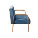 Conjunto Sofá 2 Lugares E 2 Poltronas Decorativas Anita - Linho Azul