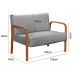 Conjunto Sofá 2 Lugares E 2 Poltronas Decorativas Anita - Linho Cinza