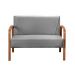 Conjunto Sofá 2 Lugares E 2 Poltronas Decorativas Anita - Linho Cinza