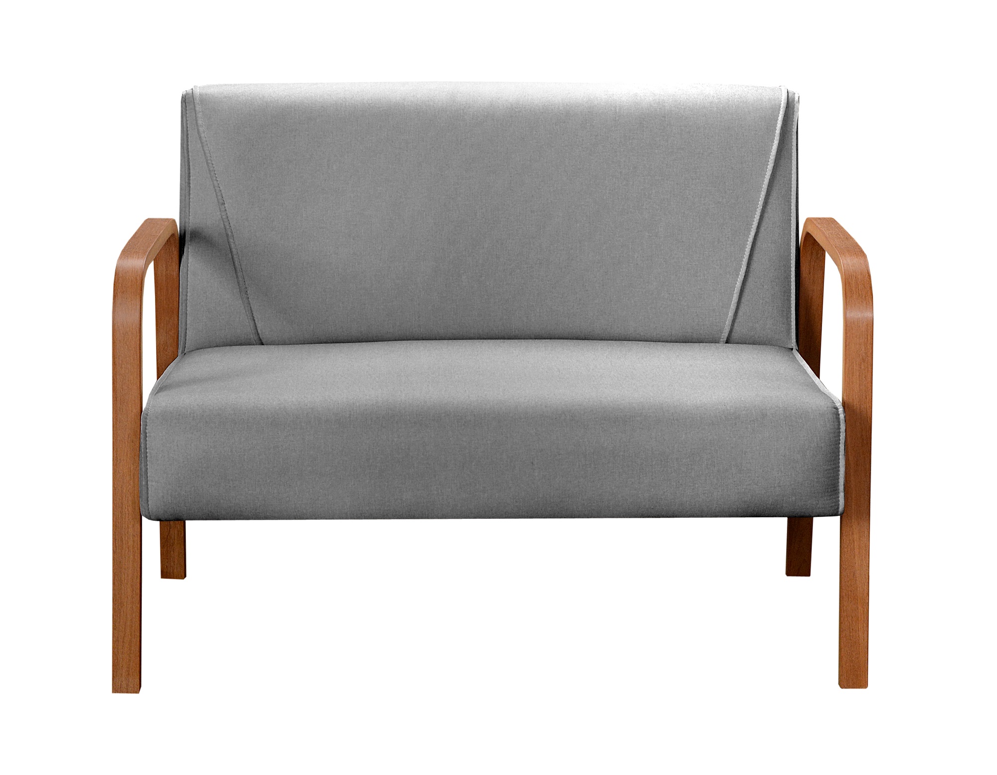 Conjunto Sofá 2 Lugares E 2 Poltronas Decorativas Anita - Linho Cinza