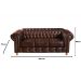 Conjunto Sofá 3 Lugares Chesterfield Capitonê E 2 Poltronas Luís Xv - Couríssimo Café