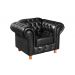 Conjunto Sofá 3 Lugares Chesterfield Capitonê E 2 Poltronas Luís Xv - Couríssimo Preto