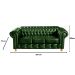 Conjunto Sofá 3 Lugares Chesterfield Capitonê E 2 Poltronas Luís Xv - Couríssimo Verde
