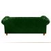 Conjunto Sofá 3 Lugares Chesterfield Capitonê E 2 Poltronas Luís Xv - Couríssimo Verde