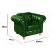 Conjunto Sofá 3 Lugares Chesterfield Capitonê E Poltrona Luís Xv - Couríssimo Verde