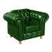 Conjunto Sofá 3 Lugares Chesterfield Capitonê E Poltrona Luís Xv - Couríssimo Verde