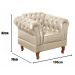 Conjunto Sofá Chesterfield 3 Lugares E 2 Poltronas Dom Pedro - Couríssimo Bege