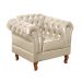 Conjunto Sofá Chesterfield 3 Lugares E 2 Poltronas Dom Pedro - Couríssimo Bege
