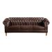 Conjunto Sofá Chesterfield 3 Lugares E 2 Poltronas Dom Pedro - Couríssimo Café