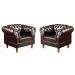 Conjunto Sofá Chesterfield 3 Lugares E 2 Poltronas Dom Pedro - Couríssimo Café