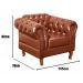 Conjunto Sofá Chesterfield 3 Lugares E 2 Poltronas Dom Pedro - Couríssimo Caramelo