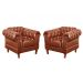 Conjunto Sofá Chesterfield 3 Lugares E 2 Poltronas Dom Pedro - Couríssimo Caramelo