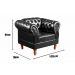 Conjunto Sofá Chesterfield 3 Lugares E 2 Poltronas Dom Pedro - Couríssimo Preto